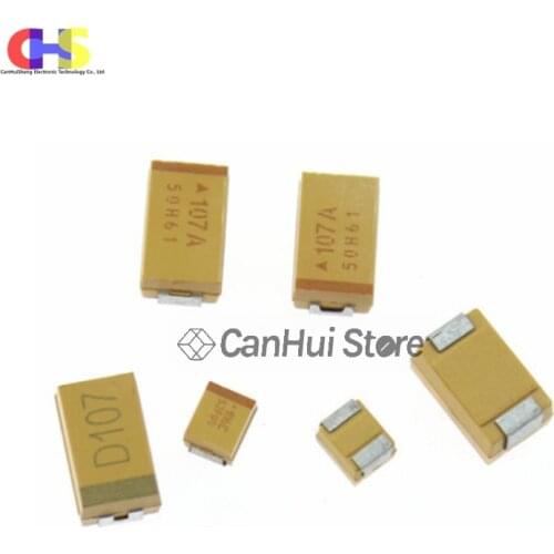 10PCS A B C D Case Tantalum capacitor 6V 10V 16V 25V 35V 50V 0.1UF 1uf 2.2UF 4.7UF 10UF 22UF 33UF 47UF 100UF 220uF 330UF