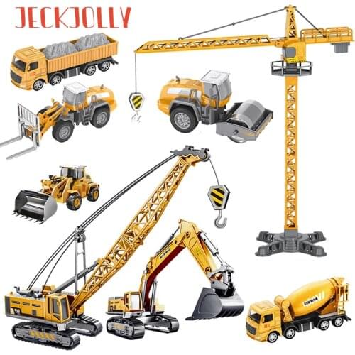 Alloy Construction Engineering Truck Models Play Construction Crane Excavator Vehicles Bulldozer Cars Set Toys for Boys Kids