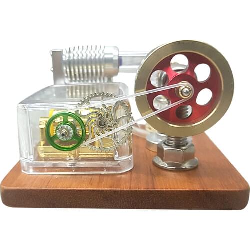 Mechanical Rotating Music Box Stirling Engine Model Educational Toy