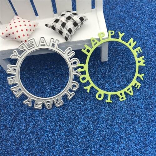 Happy New Year TO YOU Metal Cutting Dies Stencil for DIY Scrapbooking Photo Paper Cards Making Decorative Crafts Supplies