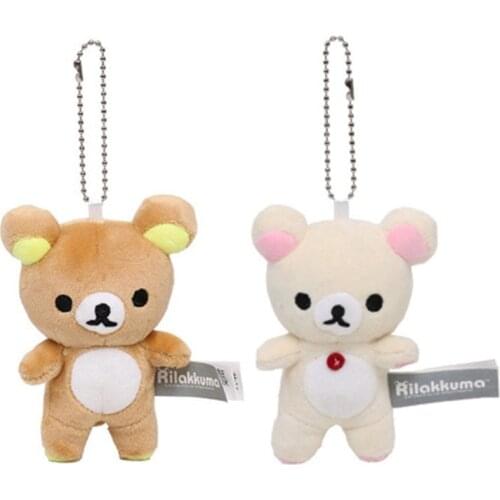 New Rilakkuma Korilakkuma Plush Keychain Small Pandent Kids Stuffed Toys For Children 10CM