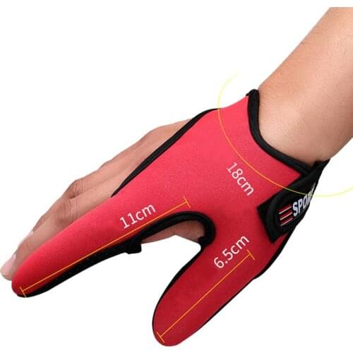 Lead Fishing Gloves 2 Fingers Breathable Outdoor Fishing Gloves Wearable Non-slip Polyester Fishing Glove Index Protector