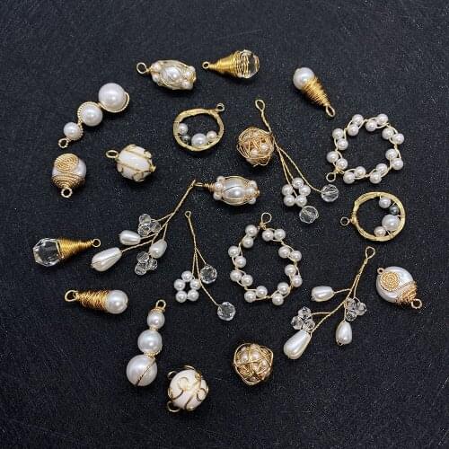 5pcs/bag Natural Crystal Pendant DIY Handmade Fashion Ladies Earrings Necklace Jewelry Pendant Accessories Pendant Wholesale