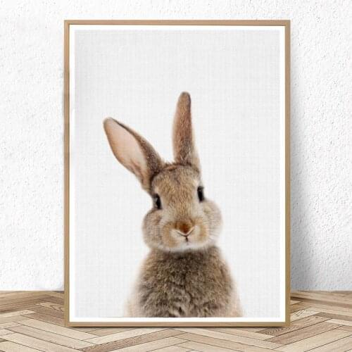 Baby Animal Poster And Prints Cute Bunny Alpaca Canvas Painting Nursery Woodland Forest Wall Art Decor For Kid Room Bedroom