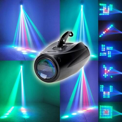 【On Sale】RGBW Pattern Stage Light 64Leds Auto and Voice-Activated Moonflower Projector Lighting for DJ Party Wedding Events Club