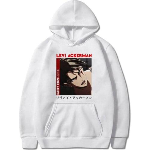 Attack on Titan Japanese Style Graphic For Womens Hoodies Cartoon Harajuku Hoody 2021 Spring Clothes Black Anime Sweatshirt