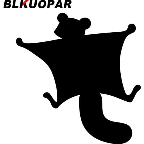 BLKUOPAR for Flying Squirrel Silhouette Decals RV Surfboard Vinyl Car Stickers Waterproof Car Door Sunscreen Funny Decoration