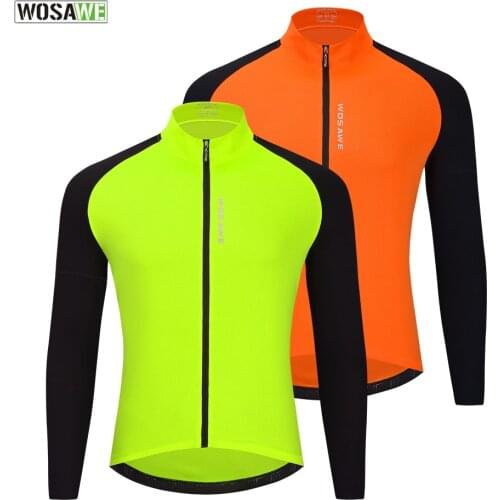 WOSAWE Breathable Mesh Cycling Jersey MTB Downhill Mountain Bike Jersey Long Sleeve Summer UV Protection Bicycle Clothing