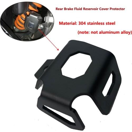 Rear Brake Fluid Reservoir Guard Protector Oil Cup Cover 304 Stainless Steel For BMW F650 GS F800 GS 2008-2012, F800 R 2008-2018