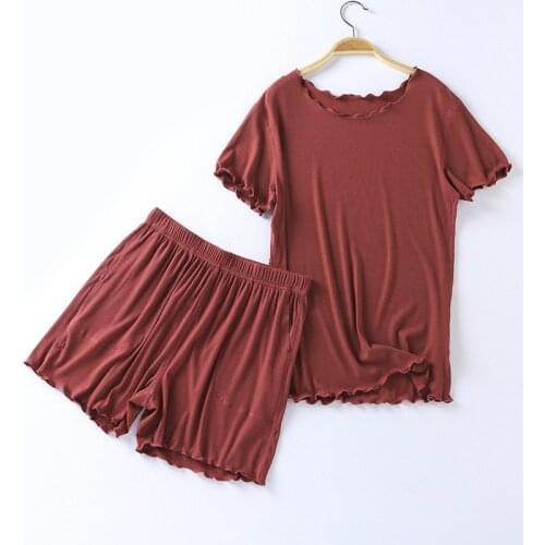 3XL New Pijama Mujer Short Sleeve Cotton Pajamas Set Large Size Casual Home Clothes Slim Summer Sleepwear Suit Pyjamas Women