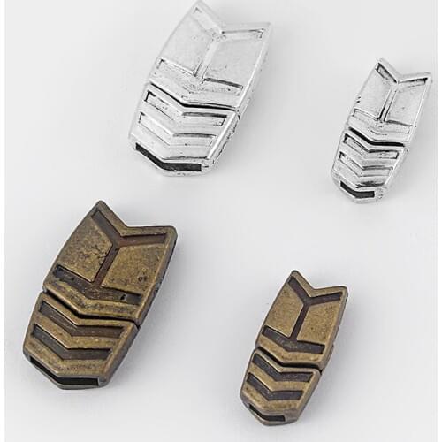 5Sets Bronze Carved Fish Arrow Style Magnetic Clasp Hook connector jewelry Fit Flat Leather Cord bracelet jewelry making