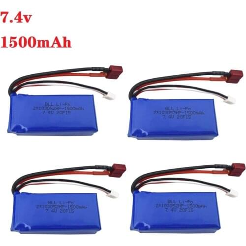7,4 V 1500mAh + 7,4 v battery charger for A949 A959-B A969-B A979-B K929-B remote Control car 2s LiPo battery for Wltoys car