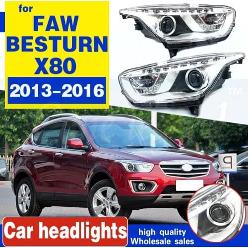 Car Styling for FAW BESTURN X80 2013-2016 LED Headlight BESTURN Headlights DRL Lens single Beam H7 HID Xenon Car Accessories