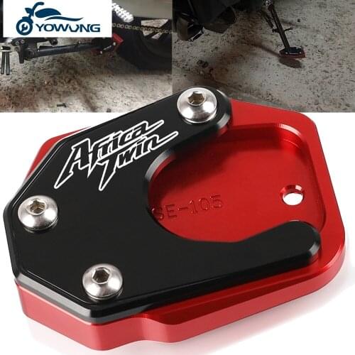 Side Stand Kickstand Support Pad Support Shell FOR Honda XRV750 RD07 Africa Twin Foot Side Stand Pad Plate Enlarger Extension