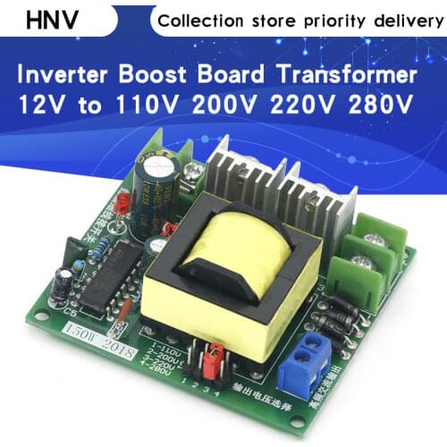 DC-AC Converter 12V to 110V 200V 220V 280V 150W Inverter Boost Board Transformer