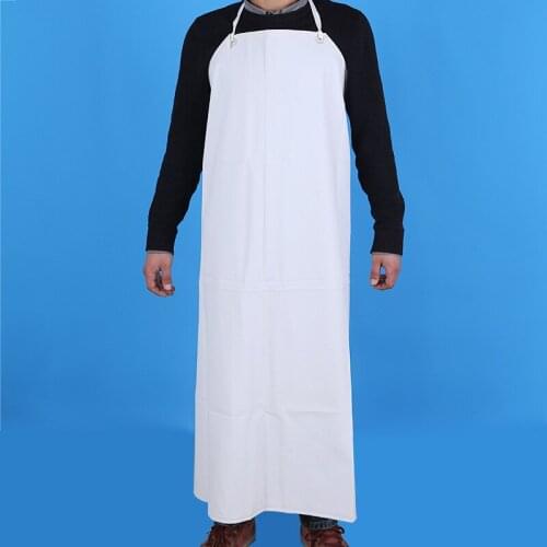 PU Sleeveless Apron Labor Protection Food Factory Waterproof and Oil Resistant Long Skin Cut Meat