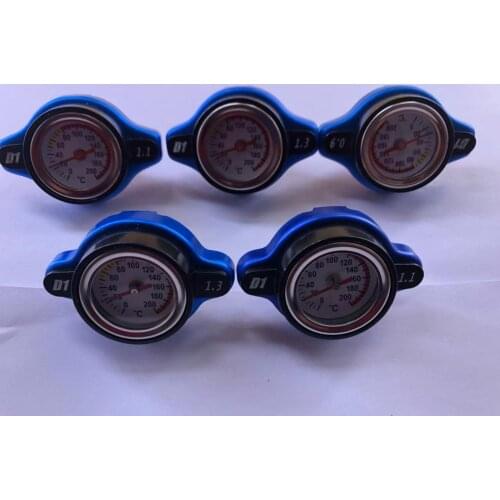 Racing Small Size Thermost Radiator Cap COVER + Water Temp gauge 0.9BAR or 1.1BAR or 1.3 BAR Cover No logo(small head)