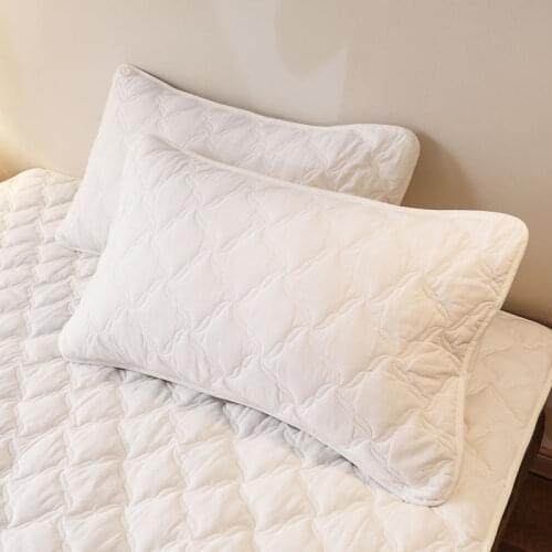 Cotton pillowcase 2pcs/ couple cotton pillow case washable cotton antibacterial pillowcase adult children 48*74
