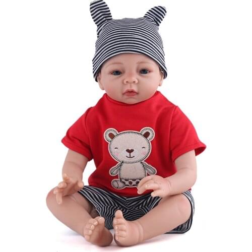 Cloth Body Reborn Baby Doll Lifelike Newborn Babies Kids Playmate 55cm Silicone Fashion Stuffed Dolls Birthday Gift Beautiful