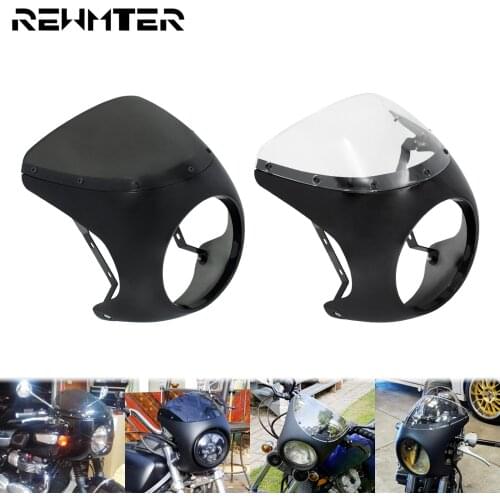Motorcycle 7'' Inch Headlight Handlebar Fairing Windscreen Windshield Kits For Harley Softail Touring Sportster XL 1200 For BMW