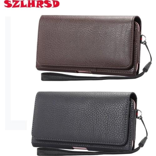 Men Belt Clip Leather Pouch Waist Bag Phone Cover HomTom C13 Case HomTom HT16S S99i C1 C2 C8 H10 H5 S12 S17 S8 S9 Plus