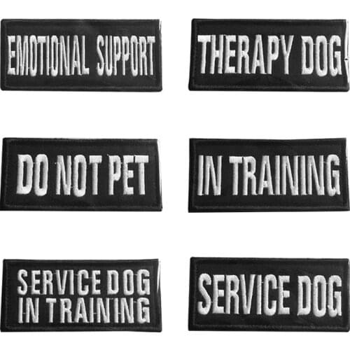 Pet Service Dog In Training SECURITY PATCH BADGES Therapy Dog PET DO NOT EMOTIONAL SUPPORT Patches for DOG PET Harness Vest