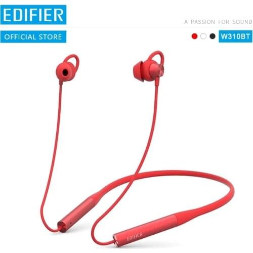 EDIFIER W310BT earphone Bluetooth V4.2 up to 8.5 hours playback IPX5 Waterproof magnetic earpieces incoming call vibration