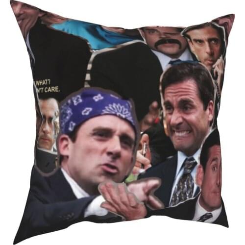 The Office Michael Scott Pillow Cover Decoration TV Show Cushions Throw Pillow for Living Room Polyester Double-sided Printing