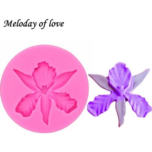 Orchid Flowers chocolate cake wedding molds fondant baking decorating tools silicone mold Kitchen Baking Accessories T0099