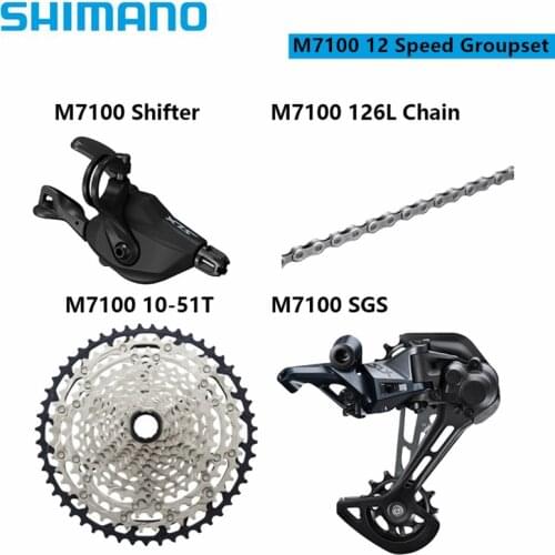 SHIMANO SLX M7100 1x12 12 Speed 10-51T 4Pcs Groupset M7100 Shifter Rear Derailleur Cassette Chain For MTB Mountain Bike Bicycle