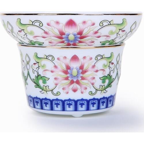 PINNY Jingdezhen China Embossed Tea Strainers Ceramic Tea Leaf Spice Filter Chinese Kung Fu Tea Sets Tea Tools Drinkware