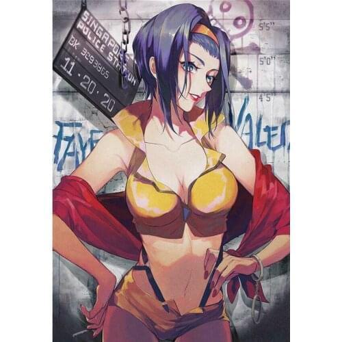Hot Japan Anime Cowboy Bebop Faye Art Film Print Silk Poster Home Wall Decor 24x36inch