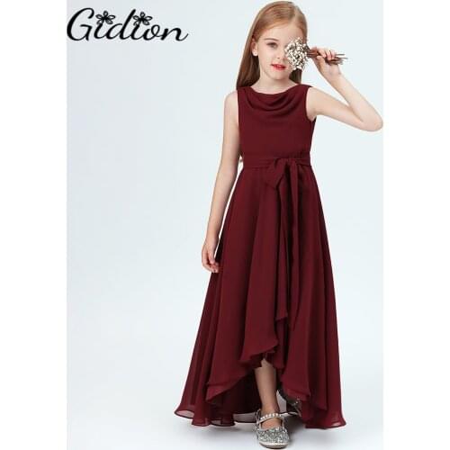 Chiffon Princess Dress 2-14 Years Kids Dresses For Girls New Year Party Costume First Communion Children Clothes Wedding Dress