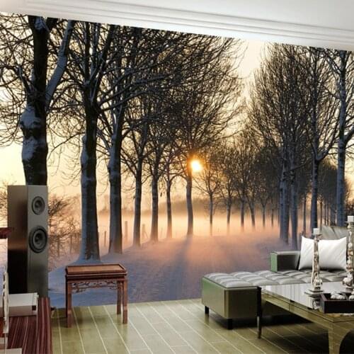 Custom Murals Wallpaper 3D Forest Landscape Wall Painting Living Room TV Sofa Bedroom Home Decor Self-Adhesive Waterproof Poster