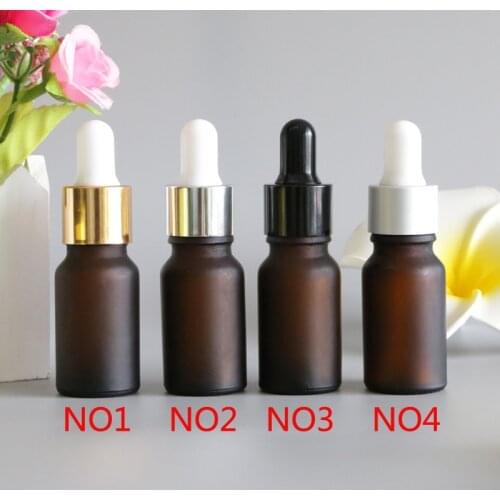 Portable 10ml Amber Aromatherapy Fragrance Esstenial Oil Bottles with Glass Eye Dropper Body Massage Oils Dropper Bottle 12pcs