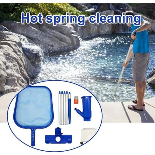 Portable Swimming Pool Cleaning Kit Water Vacuum Spray Maintenance Cleaner Tools With Suction Head Skimmer Net Pool Accessories