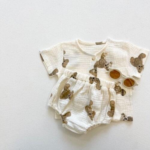 Infant Baby Boy Clothes Casual Cotton Shirt+Shorts Newborn Clothing For Summer Outfits Korean Fashion Bebes Girl set 0-24 Months