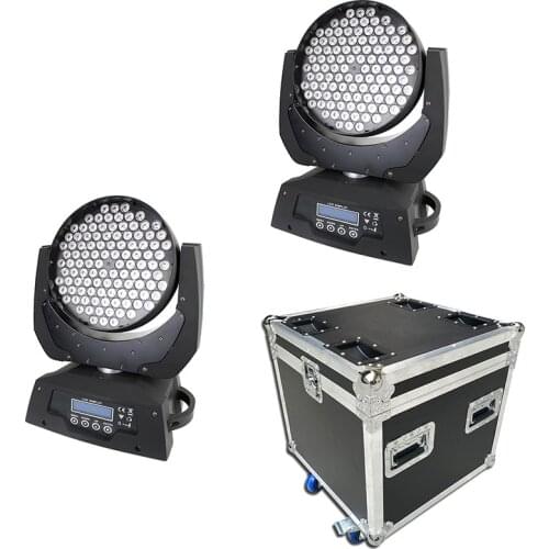 2pcs With flightcase Professional 3W RGBW moving heads disco 108pcs led wash pro-stage wash moving head light 108*3w led moving