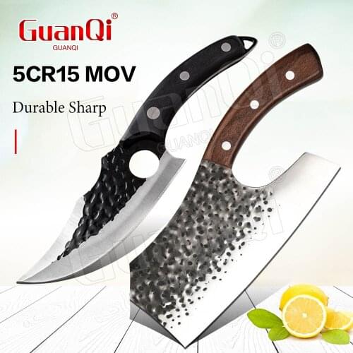 Handmade Forged Serbian Chef Knives Full Tang Butcher Knife Meat Cleaver Fish Knife Outdoor Hunting Camping Knife Boning Knife