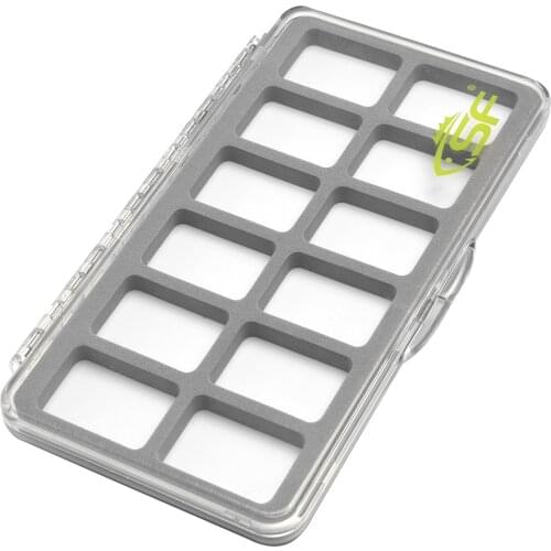 SF Ultra Thin Super Slim Fly Trout Fishing Hook Box 18 magnet Compartments （without the fly