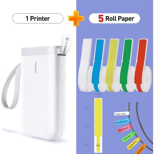 Cabel Label Printer Thermal Sticker Barcode QR code Label Printer inkless Portable Pocket Mobile Phone Android iOS Printer D11