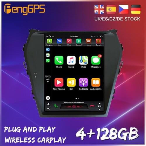 Tesla Android 9.0 For Hyundai Santa Fe ix45 2013 2018 Carplay Car Multimedia Player GPS Navigation Auto Radio Stereo HeadUnit