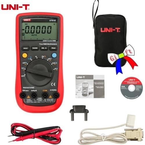 UNI-T UT61E High Reliability Modern Digital Multimeters AC DC Meter & 22000 Counts Data Hold & PC Connect & bag