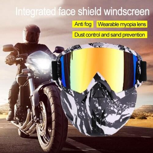 High Quality Vintage Motorcycle Shark Helmet Goggles Motocross Helmet Glasses Retro Windproof Open face Helmets Goggles Mask