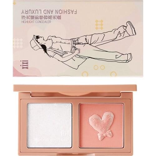All-in-one Highlighter Powder Eye Shadow Blush Face Cosmetics Glitter Shiny Shimmer Palette Not Easy To Fly Powder Makeup TSLM1