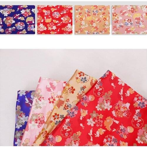 High quality dress brocade satin jacquard pattern fabrics for cheongsam Hanfu and kimono design sewing material