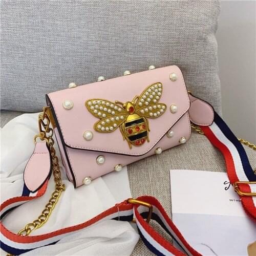 Bolsa Feminina 2019 Fashion New Fashion Brand Womens Little Bee Handbags Girl Chain Shoulder Bags Party Clutch Main A Sac Femme