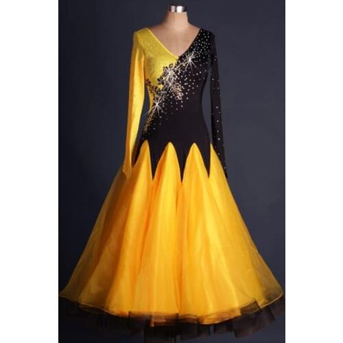 2019 New Costume Sale Ballroom Dance Skirts Newest Design Woman Modern Waltz Tango Dress/standard Competition Dress MQ008