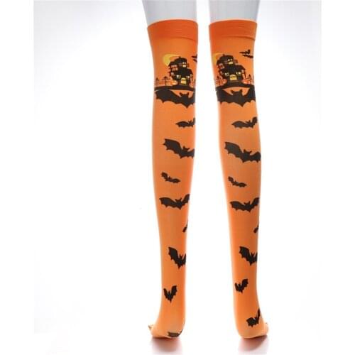 Winter women stockings Halloween Print Long Tube Knee Fancy Dress Party Funny Dress Up Props calcetas largas FD