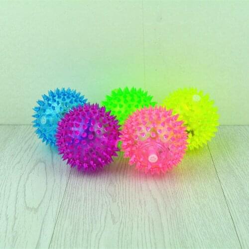 1pc Puppy Dog Cat Pet Hedgehog Rubber Ball Bell Sound Ball Fun Play Toy Puppy Toys Ball Accessories Zabawka Dla Psa 2021 L3